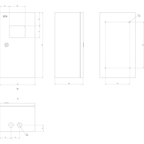 Корпус металлический ЩМПг (окно)-01 410x220x175 IP54 NO_SIMPLE_STM_SHMPg(okno)-01_IP54 ЭРА Б0041660