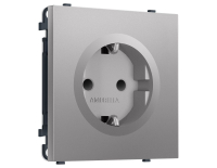 Комплект механизма электрической розетки SIGMA Сталь матовый 50Hz 2P+E с/з с/ш 16A-250V QUANT PRO Ambrella Volt MS507010 (SP5070, PR141)