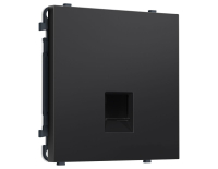 Комплект механизма телефонной розетки SIGMA Черный матовый RJ-11 Ambrella Volt MS812030 (SP8120, PR190)