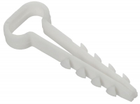 Дюбель-хомут 12х6мм для плоского кабеля нейлон бел. (уп.100шт) GENERICA UDH14-12-05-100-K01-G