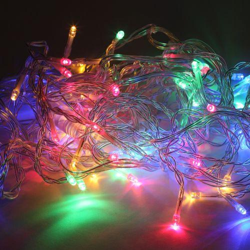 Гирлянда светодиодная "Бахрома" 2мх1м 62LED 24В IP44 мультиколор ( без трансформатора  Б0041911) ЭРА Б0041906