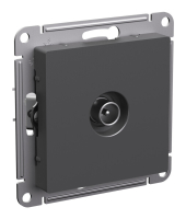 Розетка TV оконечная 1DB, механизм Systeme Electric AtlasDesign Базальт ATN001491