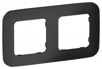 Рамка 2-м СП FLITE РУ-2-А-ФлЧ черн. IEK FI-M22-31-20-K02