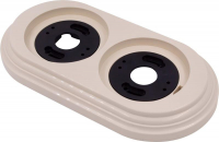 Рамка 2-м пластик песочн. зол. Bironi BF1-620-24