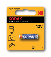 Элемент питания алкалиновый A27/MN27/8LR732 12В MAX SUPER Alkaline (блист.1шт) 30414372-RU1 KODAK Б0047482