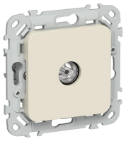 Розетка телевизионная оконечная СП FLITE РТВм-1-1-1-ФлСл тип M экранир. механизм сливочный IEK FI-A13-O-K86