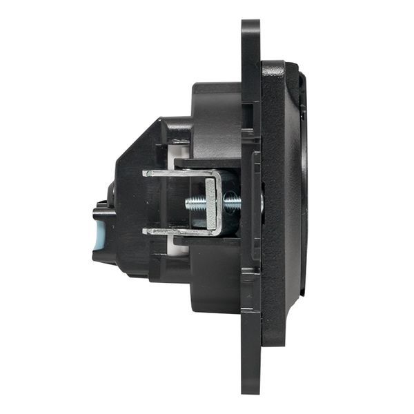 Розетка 1-м СП Стокгольм 16А IP44 с заземл. защ. шторки с крышкой механизм черн. PROxima EKF EZR16-028-10-44