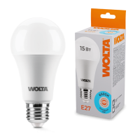 Светодиодная лампа WOLTA 15Вт 6500К E27 груша матовая 25W60BL15E27