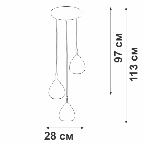 Подвесной светильник Vitaluce V4704-1/3S