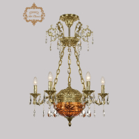 Подвесная люстра Art Classic 31.51.6.CK125SP.250SP.G.Sp.Amber.1D