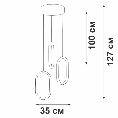 Подвесной светодиодный светильник Vitaluce V3776-1/3S