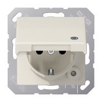 Розетка Schuko с крышкой Jung AS1520BFKLKO