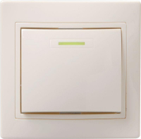 Выключатель 1-кл. СП Кварта 10А IP20 ВС10-1-1-ККм с индикацией крем. GENERICA EVK11-K33-10-DM