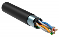 Кабель витая пара F/UTP кат.5E 4х2х24AWG solid LSZH нг(А)-HF черн. (305м) (м) ITK LC3-C5E04-329