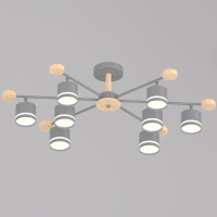 Люстра на штанге Reluce 78730-0.3-08 GX53 GREY+WOOD