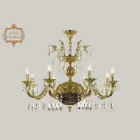 Подвесная люстра Art Classic 31.29.8.CK250SP.250GL.G.Sp.Amber.Blue.1A