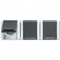 Розетка Schuko трехместная Jung 8230W