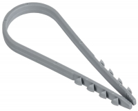 Дюбель-хомут 19х25мм для круглого кабеля нейлон сер. (уп.100шт) GENERICA UDH13-19-25-100-K03-G