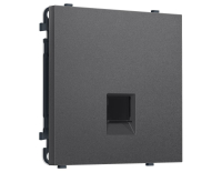 Комплект механизма телефонной розетки SIGMA Антрацит серый RJ-11 Ambrella Volt MS662030 (SP6620, PR190)