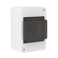 Щиток настенный Фрейм (FRAME) 4мод. с тонированной дверцей бел. DKC F04W0WD