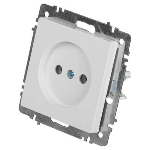 Розетка 1-м СП Accent 6-201-01 16А IP20 250В 2Р AL/CU бел. Intro Б0063653