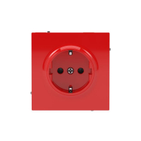 Розетка силовая KANT 2P+E без шторки красн. сатин DKC 7001033