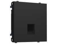 Комплект механизма телефонной розетки SIGMA Черный Мягкое касание RJ-11 Ambrella Volt MS992030 (SP9920, PR190)