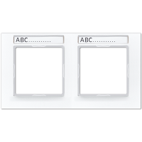 Рамка двухместная с полем для надписи Jung AC5820BFNAWW