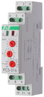 Реле времени PCS-516 8А 230В 1перекл. IP20 многофункц. вход: START/RESET монтаж на DIN-рейке (аналог РВО-1М) F&F EA02.001.013