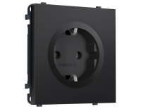 Комплект механизма электрической розетки SIGMA Черный матовый 50Hz 2P+E с/з 16A-250V QUANT PRO Ambrella Volt MS806010 (SP8060, PR141)