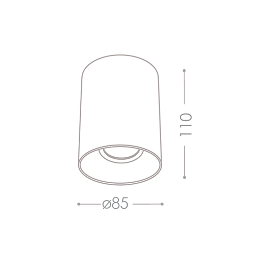Потолочный светильник Kanlux Riti GU10 W/G 27570