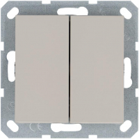 Кнопка 2-кл. 10А IP20 с переключающим контактом механизм тауп Jasmart G3020T