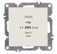 Розетка LAVIN/KAREN USB + TYPE-C механизм бел. ARVIA 50 01 1000 304