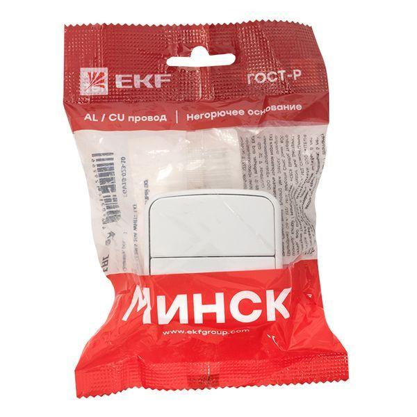 Выключатель 2-кл. ОП Минск 10А IP20 бел. Basic EKF EGV10-023-10 Выключатель 2-кл. ОП Минск 10А IP20 бел. Basic EKF EGV10-023-10