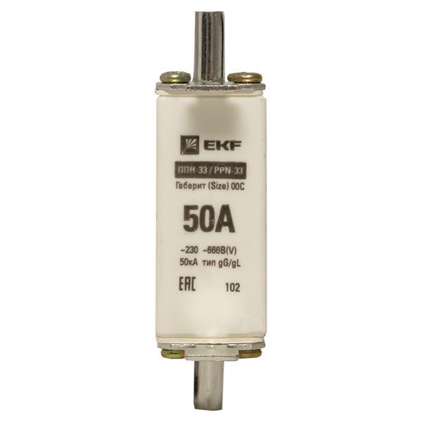 Вставка плавкая ППН-33 100/50А 50кА габарит 00C PROxima EKF fus-33/100/50