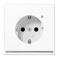 Розетка Schuko с LED подсветкой Jung LS1520-OWWLNW