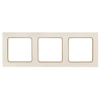 Рамка 3-м Стокгольм бел. с линией цвета шампань PROxima EKF EAM-G-302-20