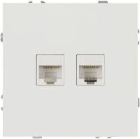 Розетка ЭРА Galaxy 15-3108-01 информационная двойная 2XRJ45 IP20 белый Б0070756