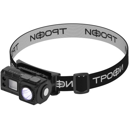 Фонарь светодиодный налобный GA-102 аккумуляторный 3Вт сенсорное управление магнит клипса 5 режимов Трофи Б0069569