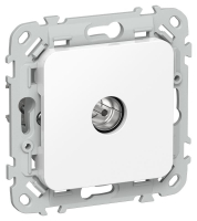 Розетка телевизионная оконечная СП FLITE РТВм-1-1-1-ФлБ тип M экранир. механизм бел. IEK FI-A13-O-K01
