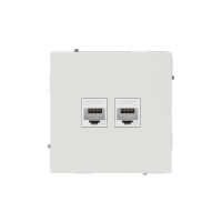 Розетка компьютерная 2-м KANT RJ45 кат.6A без шторки бел. песок DKC 7010674