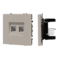 Розетка телефонная двойная софт-тач кашемир Arlight SCT-MTL2-SFPL-CA (2хRJ-11, 4C) 061889(1)