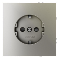 Розетка 1-м СП S70 16А с заземл. защ. шторки механизм шелк Voltum VLS040204