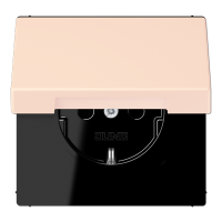 Розетка 2K+З с крышкой Jung LC1520BFKL226