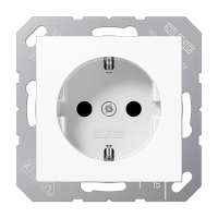 Розетка штепсельная Schuko Jung A1520NBFWW