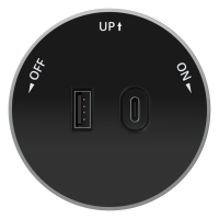 Розетка 2хUSB (тип А+С) 18Вт, 5В/3А Systeme Electric MultiTrack Антрацит MTK13003B