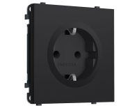 Комплект механизма электрической розетки SIGMA Черный Мягкое касание 50Hz 2P+E с/з с/ш 16A-250V QUANT PRO Ambrella Volt MS987010 (SP9870, PR141)