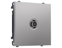 Комплект механизма TV розетки оконечной SIGMA Сталь матовый 50-870 MHz 1dB QUANT PRO Ambrella Volt MS513010 (SP5130, PR202)