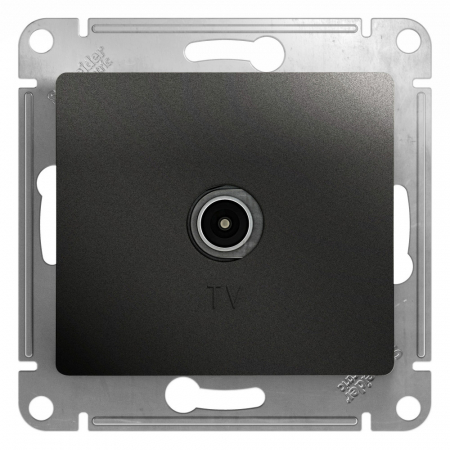 Розетка TV оконечная 1DB Systeme Electric Glossa Антрацит GSL000791