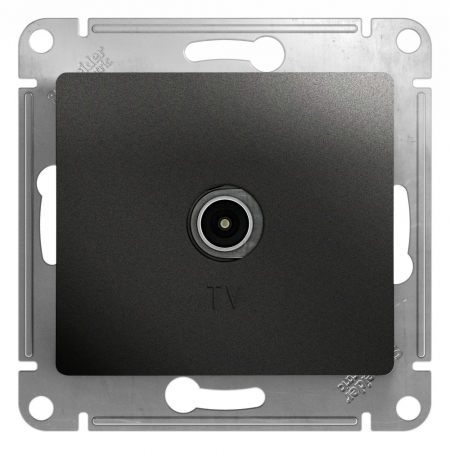Розетка TV проходная 4DB Systeme Electric Glossa Антрацит GSL000792